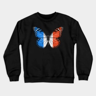 French Flag  Butterfly - Gift for French From France Crewneck Sweatshirt